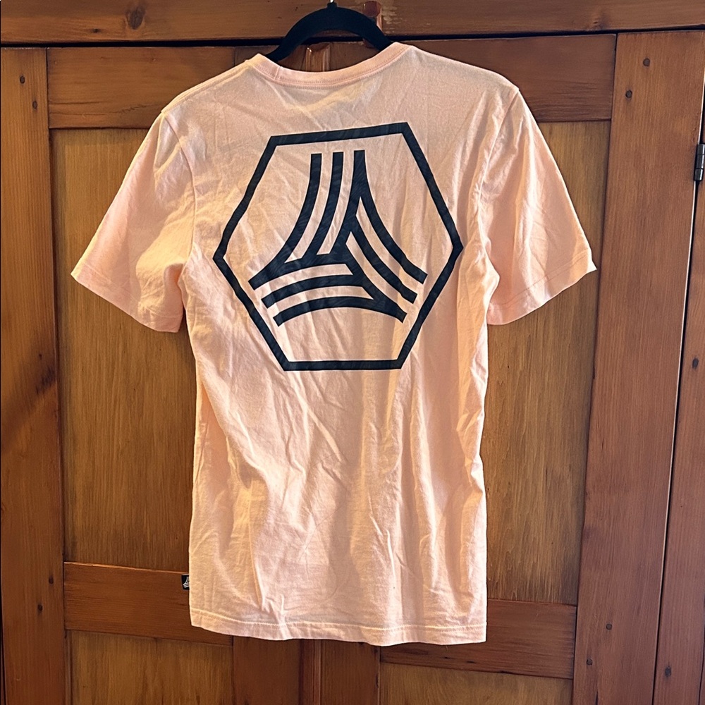 Adidas Tango Graphic Tee, Peach, Size S, 95% Cotton - Picture 3 of 6